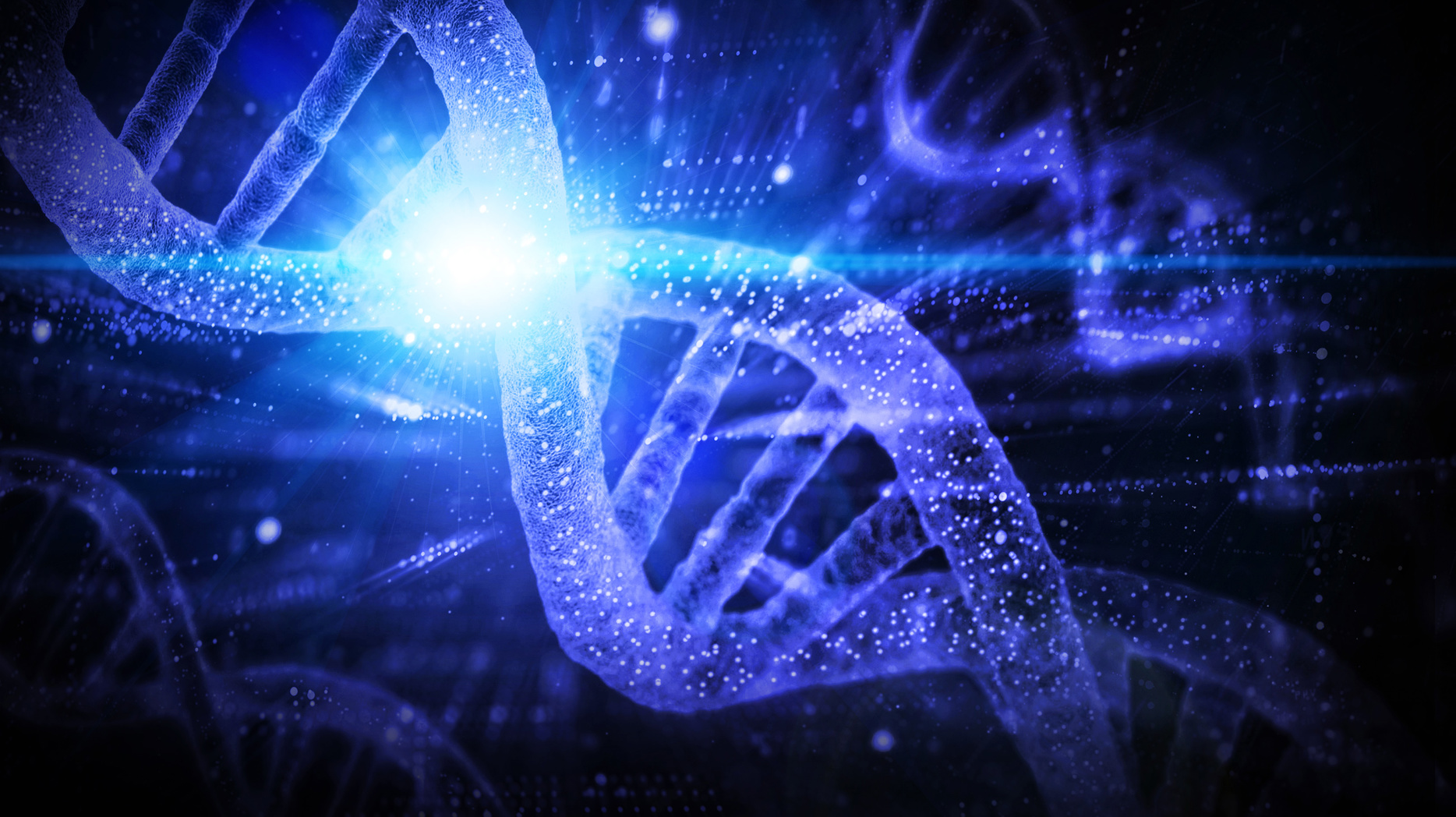 DNA Editing And Sequencing Chromosomes On Abstract Background